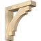 Ekena Millwork Merced Block Rough Sawn Bracket w/ Offset Brace, Douglas Fir, 4"W x 16"D x 16"H BKT0402X16X16MRC05RDF - alternate 1